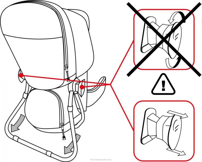 crianças vermelho Ferrino mochila vermelha caribu NB8Z105
