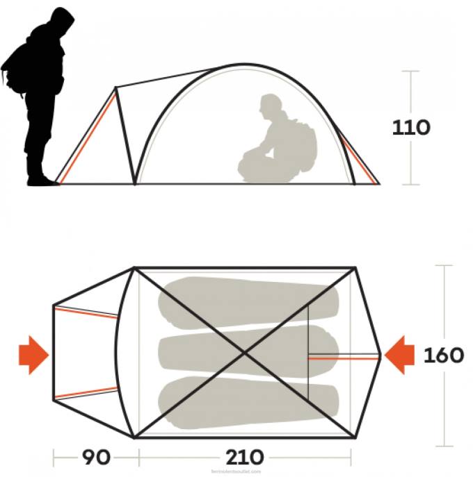 unissexFerrino barraca atacama 3 NB8Z483