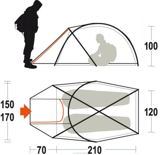 unissexFerrino empilhador de tenda 2 NB8Z445