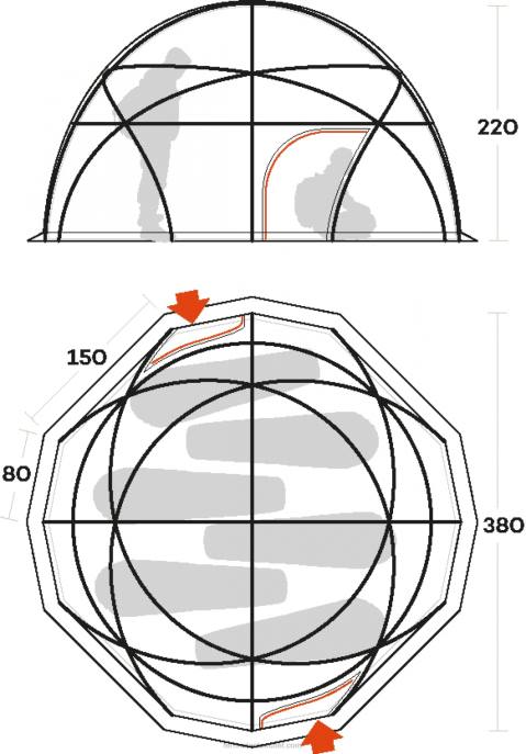 unissexFerrino tenda colle sud (interna + mosca dupla) NB8Z448