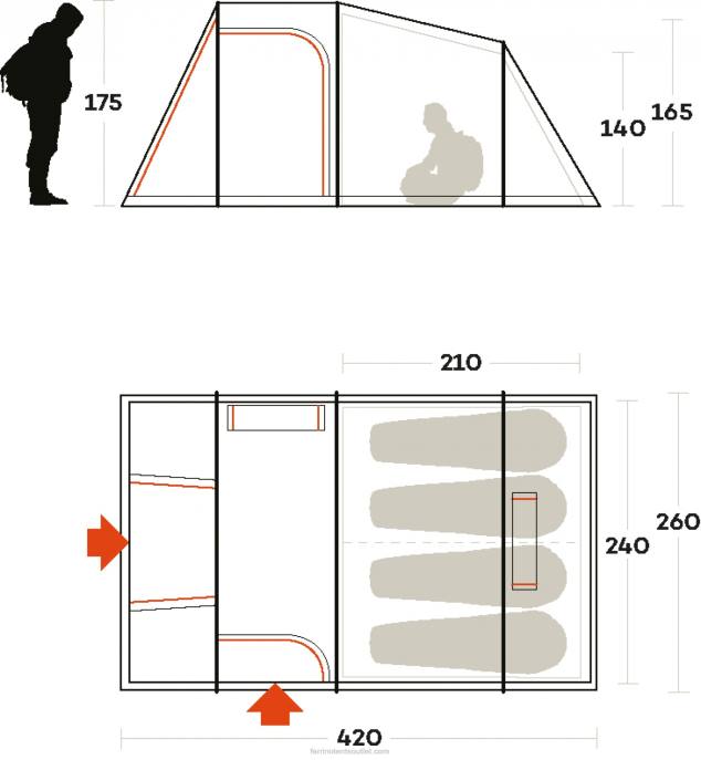 unissexFerrino tenda meteora 4 NB8Z496