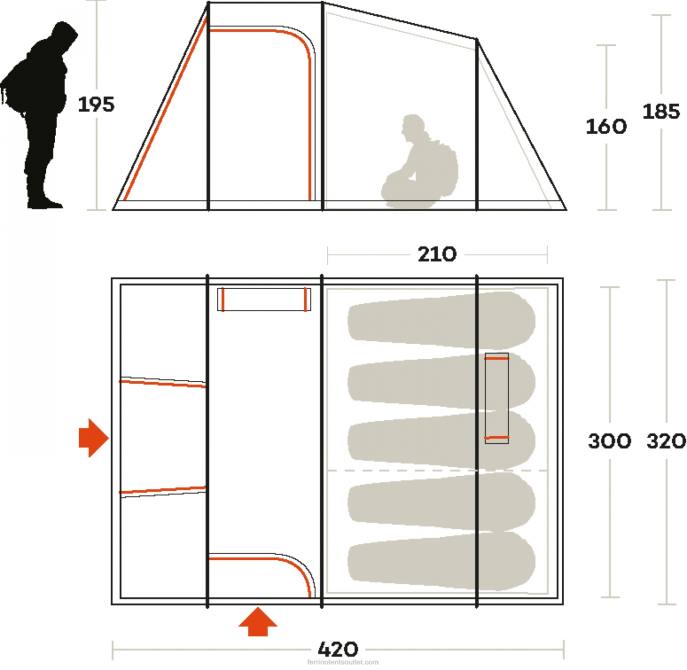unissexFerrino tenda meteora 5 NB8Z497