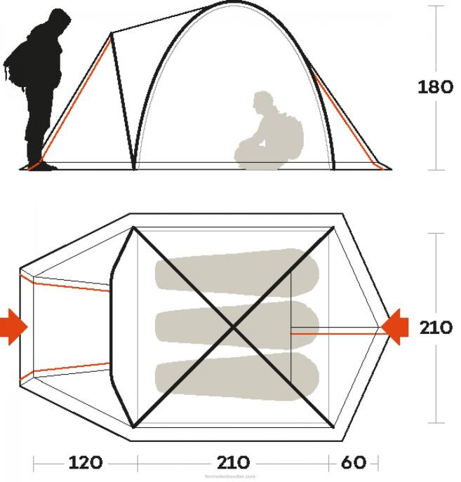 unissexFerrino tenda shaba 3 NB8Z490