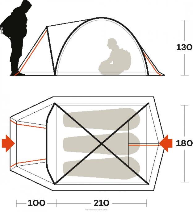 unissexFerrino tenda tenere 3 NB8Z486