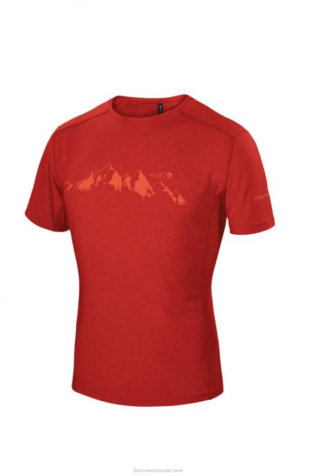 homens vermelho escuro Ferrino camiseta yoho homem vermelho escuro NB8Z178